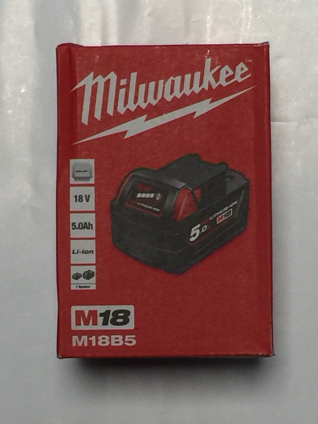 米沃奇 M18B5 原廠電池 18V 5A 盒裝